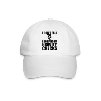 I Don't Fall I Do Random Gravity Checks - Baseball Cap - white/white - Front