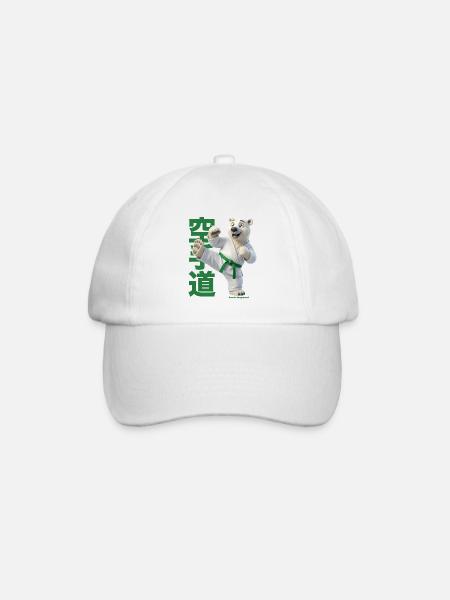 Karate Eisbär - Baseballkappe - Weiß/Weiß