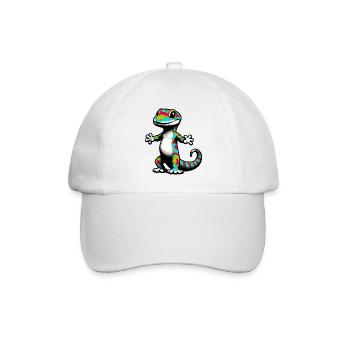 Gecko - Baseballkappe - Weiß/Weiß - Vorne