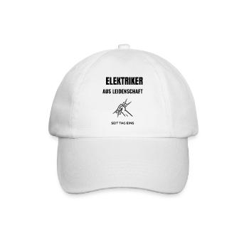 Électricien passionné depuis le premier jour - Casquette classique - blanc/blanc - Devant