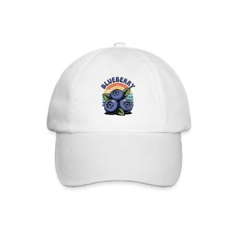 Blueberry Retro Fruits Design with Rainbow - Baseball Cap - white/white - Front