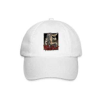 Retro 80s Heavy Metal Dämon - Baseballkappe - Weiß/Weiß - Vorne