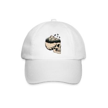 Skull Mountain Landscape - Baseball Cap - white/white - Front