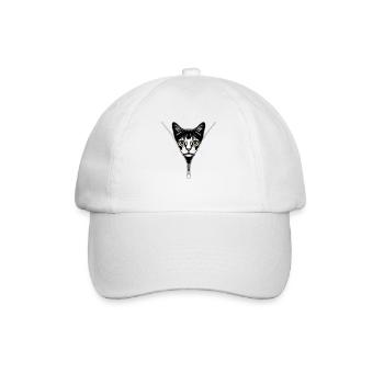 Fermeture éclair pour chat Maman de chat Chat mignons Chats - Casquette classique - blanc/blanc - Devant
