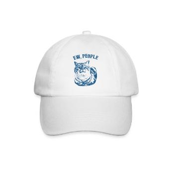 Ew People - Irritated Cat - Baseball Cap - white/white - Front