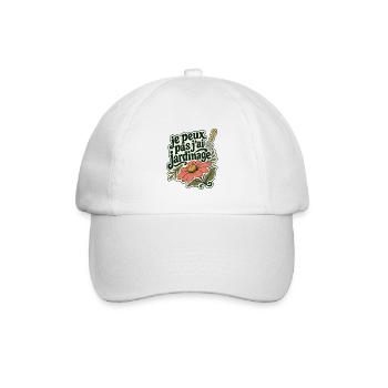 je peux pas j'ai jardinage - Casquette classique - blanc/blanc - Devant