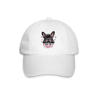 Donne-moi des friandises bouledogue français mignon - Casquette classique - blanc/blanc - Devant