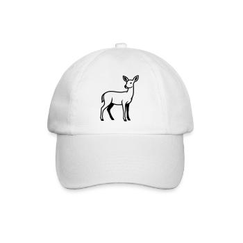 Deer Silhouette Hunter Hunting Club Forester Forest - Baseball Cap - white/white - Front