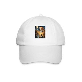 Howling to the Moon Meme Dog Beagle - Baseball Cap - white/white - Front