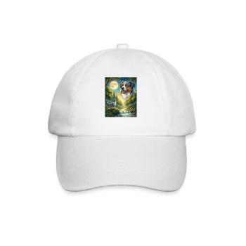 Chien Hurlant à la Lune Berger Australien - Casquette classique - blanc/blanc - Devant