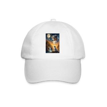 Chien Hurlant à la Lune Berger Australien - Casquette classique - blanc/blanc - Devant