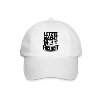 Letzte Nacht in Freiheit Einhorn - Baseballkappe - Weiß/Weiß - Vorne