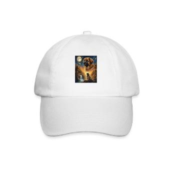 Le chien mème de Hurlement à la Lune Leonberger - Casquette classique - blanc/blanc - Devant