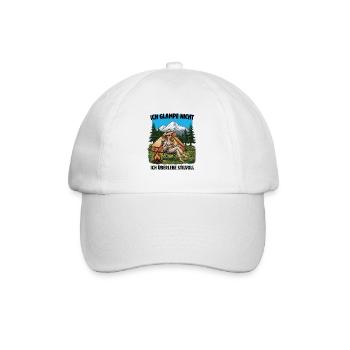 Stilvolles Camping Glamour - Baseballkappe - Weiß/Weiß - Vorne