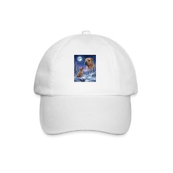 Hurlant vers la Lune Mème Chien Shar Pei - Casquette classique - blanc/blanc - Devant