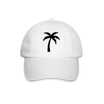 Cadeau des vacances d’été à la plage de Palm Tree - Casquette classique - blanc/blanc - Devant
