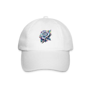 Holographic Rainbow Rose Crystal - Baseball Cap - white/white - Front
