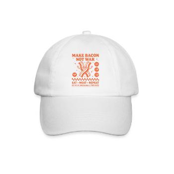 Breakfast Bacon Lovers Funny Brunch Coffee Food - Baseball Cap - white/white - Front