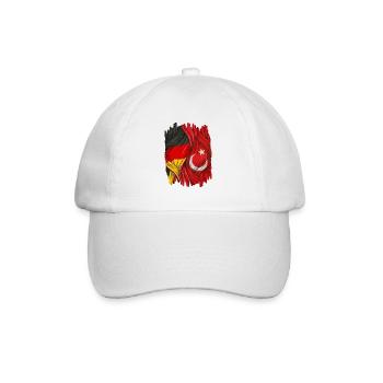 Proud of Germany and Turkey Flags - Baseball Cap - white/white - Front