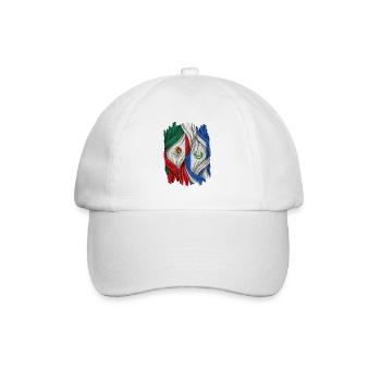Proud of the flags of Mexico and El Salvador - Baseball Cap - white/white - Front