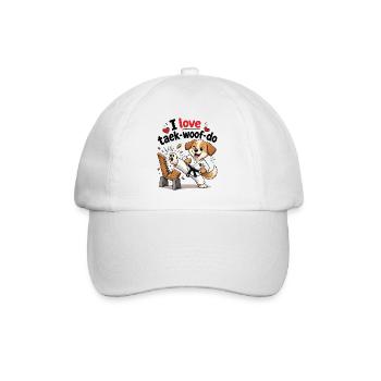 I Love Taek-woof-do Martial Arts Puppy - Baseball Cap - white/white - Front
