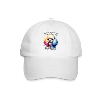 Poodle Mom - Baseball Cap - white/white - Front
