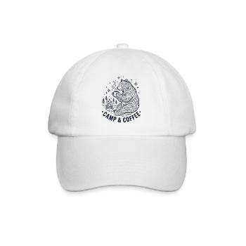 Randonnée - Aventure en plein air - Camping et café - Casquette classique - blanc/blanc - Devant