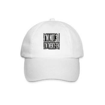 Je n’ai pas 30 ans, j’ai 20 ans - Casquette classique - blanc/blanc - Devant