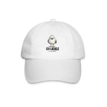  Ich Lächele Innerlich Lustiger Mürrischer Vogel - Baseballkappe - Weiß/Weiß - Vorne