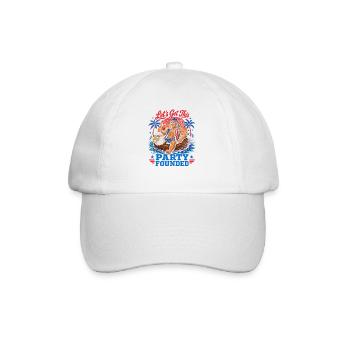 Let's found this party! Ben Franklin, 4th Yr - Baseball Cap - white/white - Front