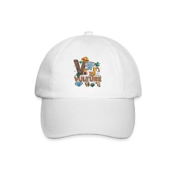 V Is For Vulture Zoo Party Jungle Zoo Birthday - Baseball Cap - white/white - Front