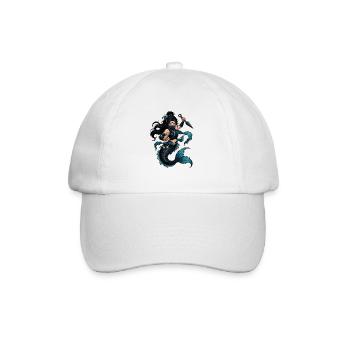 Meeresninja Mermaid  - Baseballkappe - Weiß/Weiß - Vorne