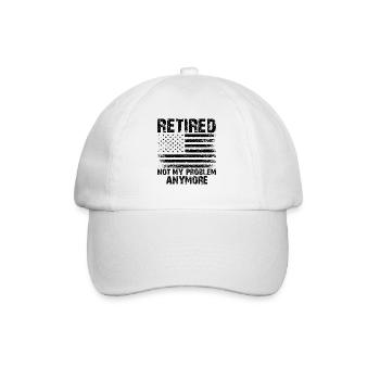 Retraite, ce n’est plus mon problème - Casquette classique - blanc/blanc - Devant