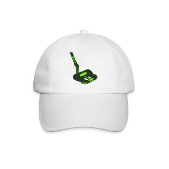 Golf Putter Schlaeger Icon - Baseballkappe - Weiß/Weiß - Vorne