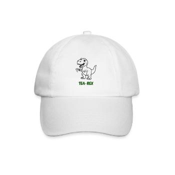 Tea-Rex Tee-Genießer - Baseballkappe - Weiß/Weiß - Vorne