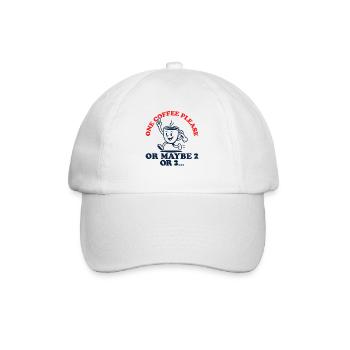 Tasse à café rétro Coffee S’il vous plaît - Casquette classique - blanc/blanc - Devant