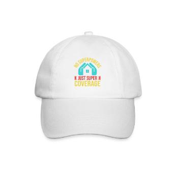 Assurance Super Couverture Agent d’Assurance Drôle - Casquette classique - blanc/blanc - Devant