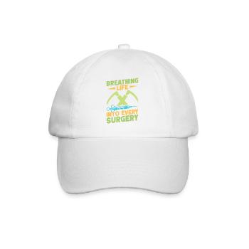 Anesthesiologist Breathing Life Anesthesia - Baseball Cap - white/white - Front