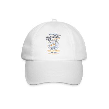 Breakfast Funny Brunch Coffee Bacon Pancake Food - Baseball Cap - white/white - Front