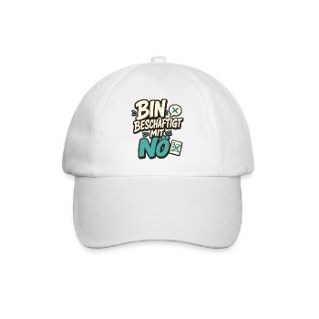 BIN BESCHÄFTIGT MIT NÖ - Baseballkappe - Weiß/Weiß - Vorne