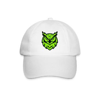 Logo de la mascotte de la chouette verte - Casquette classique - blanc/blanc - Devant