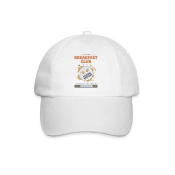 Frühstücksclub Lustiger Brunch Kaffee Speckessen - Baseballkappe - Weiß/Weiß - Vorne