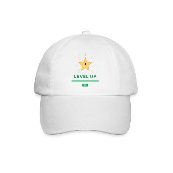 Level Up IRL – Gamer Motivation - Casquette classique - blanc/blanc - Devant