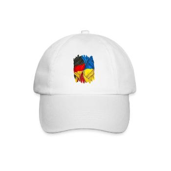 Stolz auf die Deutschland und Ukraine Flagge - Baseballkappe - Weiß/Weiß - Vorne