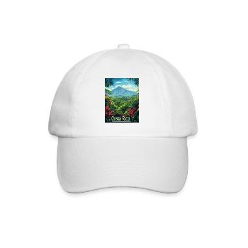Costa Rica Tropische Landschaft Abenteuer - Baseballkappe - Weiß/Weiß - Vorne