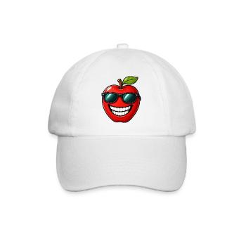 Kawaii Apfel Cartoon Sommer Frucht - Baseballkappe - Weiß/Weiß - Vorne