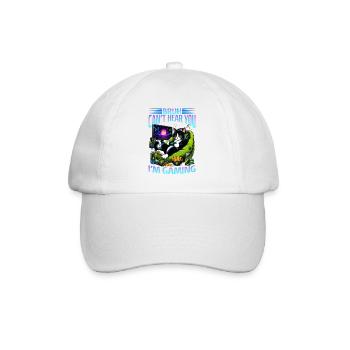 Gamer Gaming Cat Video Game - Baseballkappe - Weiß/Weiß - Vorne