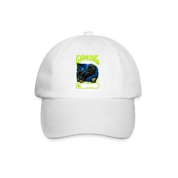 Gamer Gaming Cat Video Game - Baseballkappe - Weiß/Weiß - Vorne
