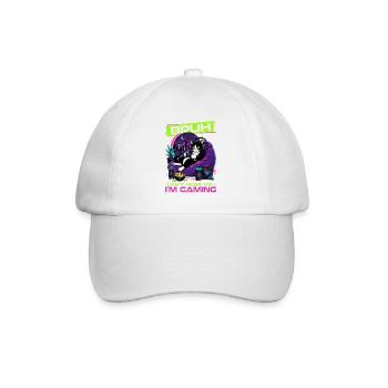 Gamer Gaming Cat Video Game - Baseballkappe - Weiß/Weiß - Vorne