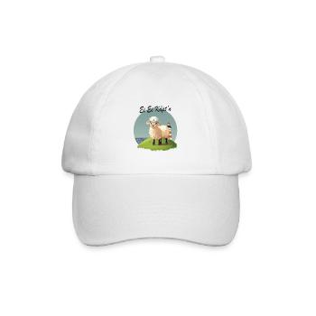 Ei Ei Käpt’n – Lustiges Schaf Design - Baseballkappe - Weiß/Weiß - Vorne